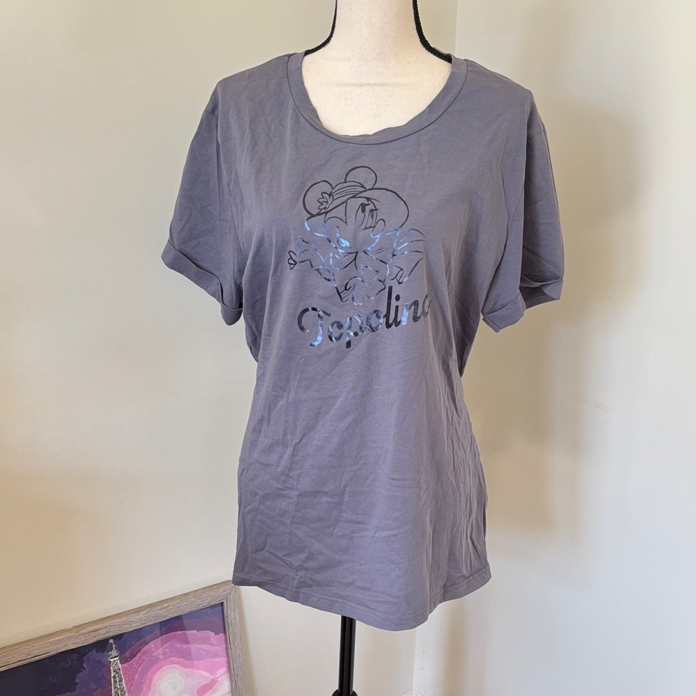 Disney NWOT Gray Graphic Tee Minnie Mouse Topolina Size XXL